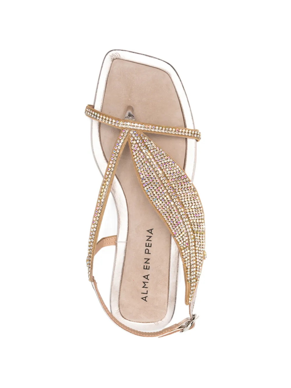 ALMA EN PENA Sandalen verfraaid met kristallen Goud