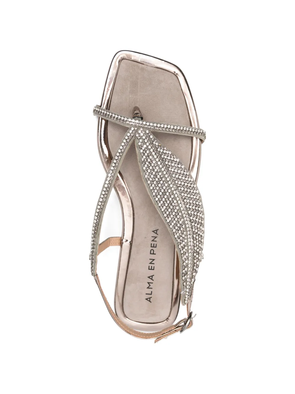 ALMA EN PENA Sandalen verfraaid met kristallen Goud