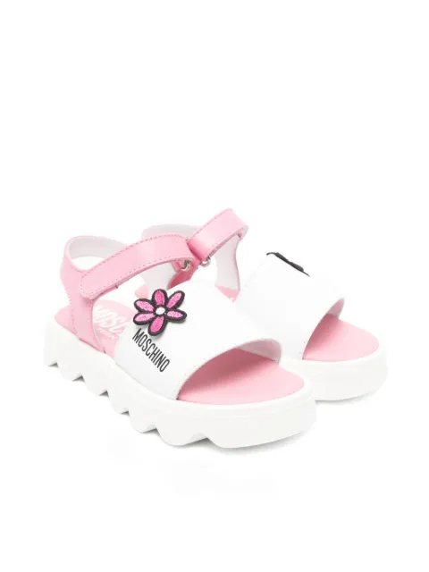 Moschino Kids Sandalen mit Blumenapplikation