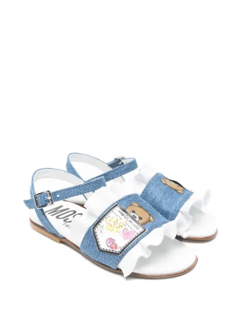 Moschino Kids ruffled bear sandals