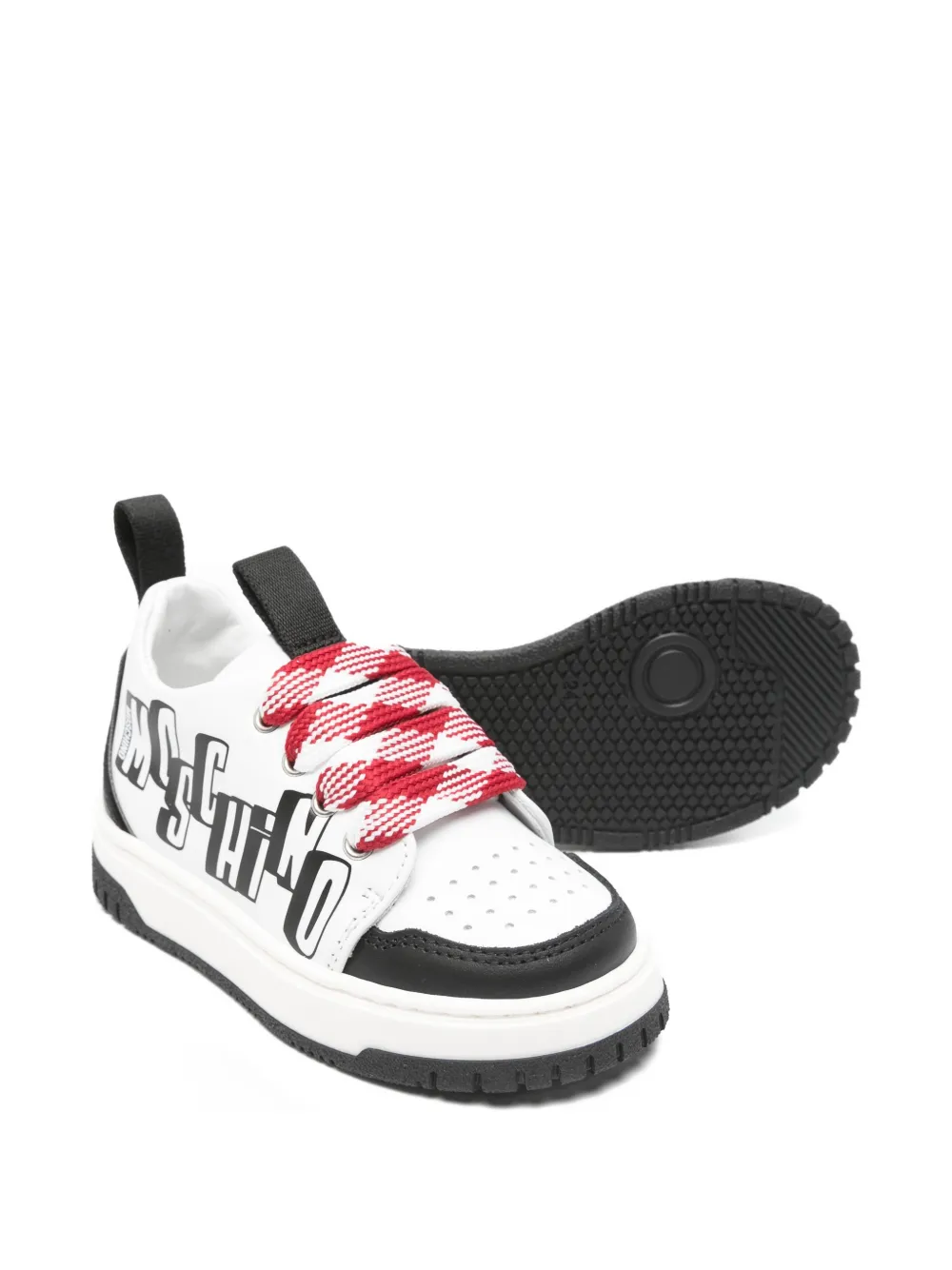 Moschino Kids logo-print sneakers Wit