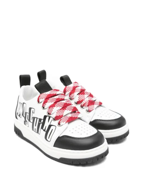 Moschino Kids tenis con logo estampado