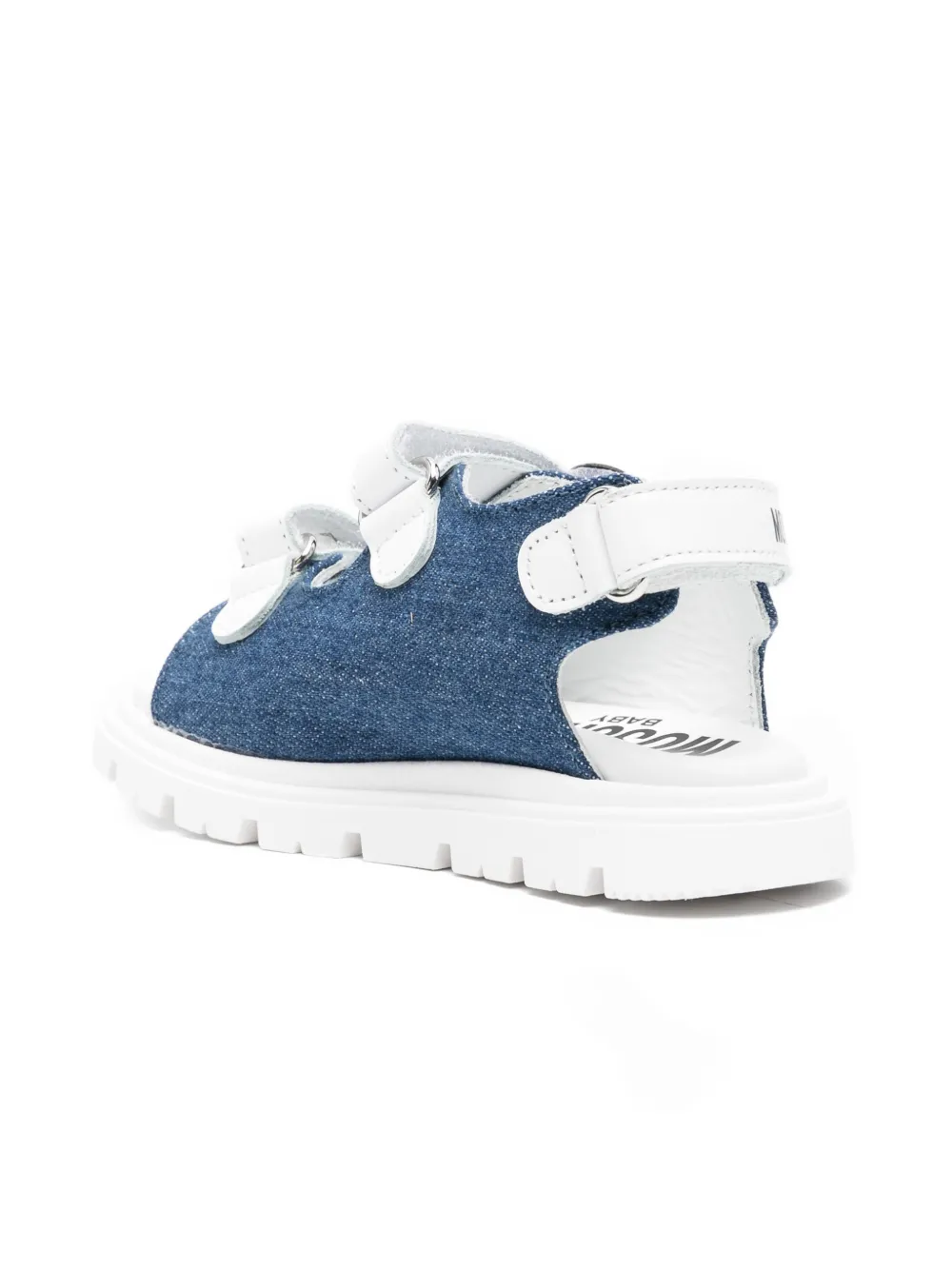 Moschino Kids teddy-patch sandals Blauw