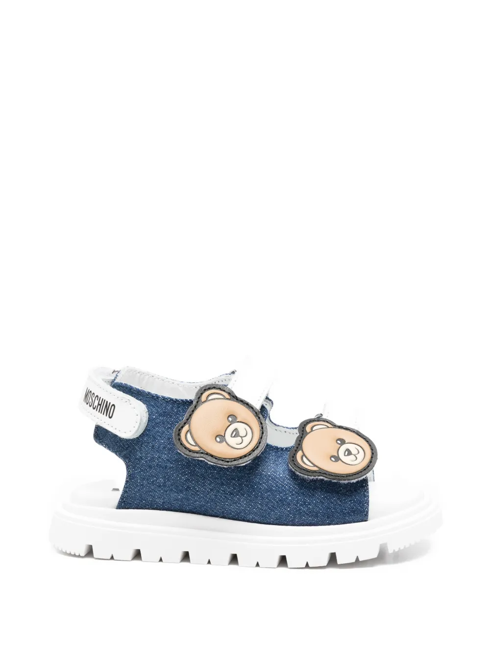 Moschino Kids teddy-patch sandals Blauw
