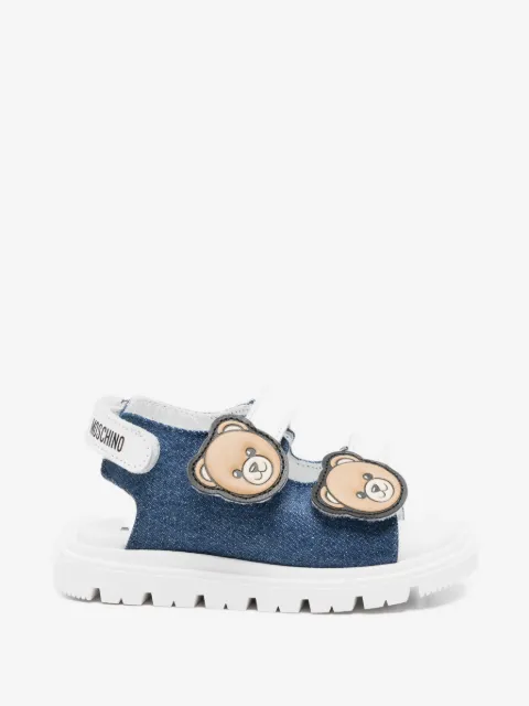Moschino Kids teddy-patch sandals
