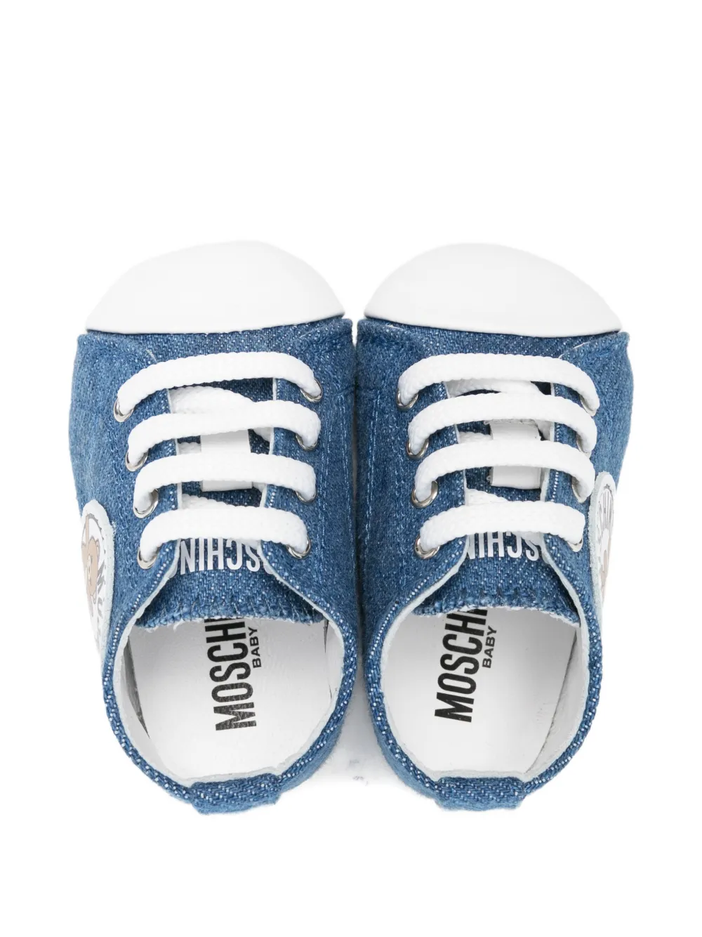 Moschino Kids blue sneakers Blauw