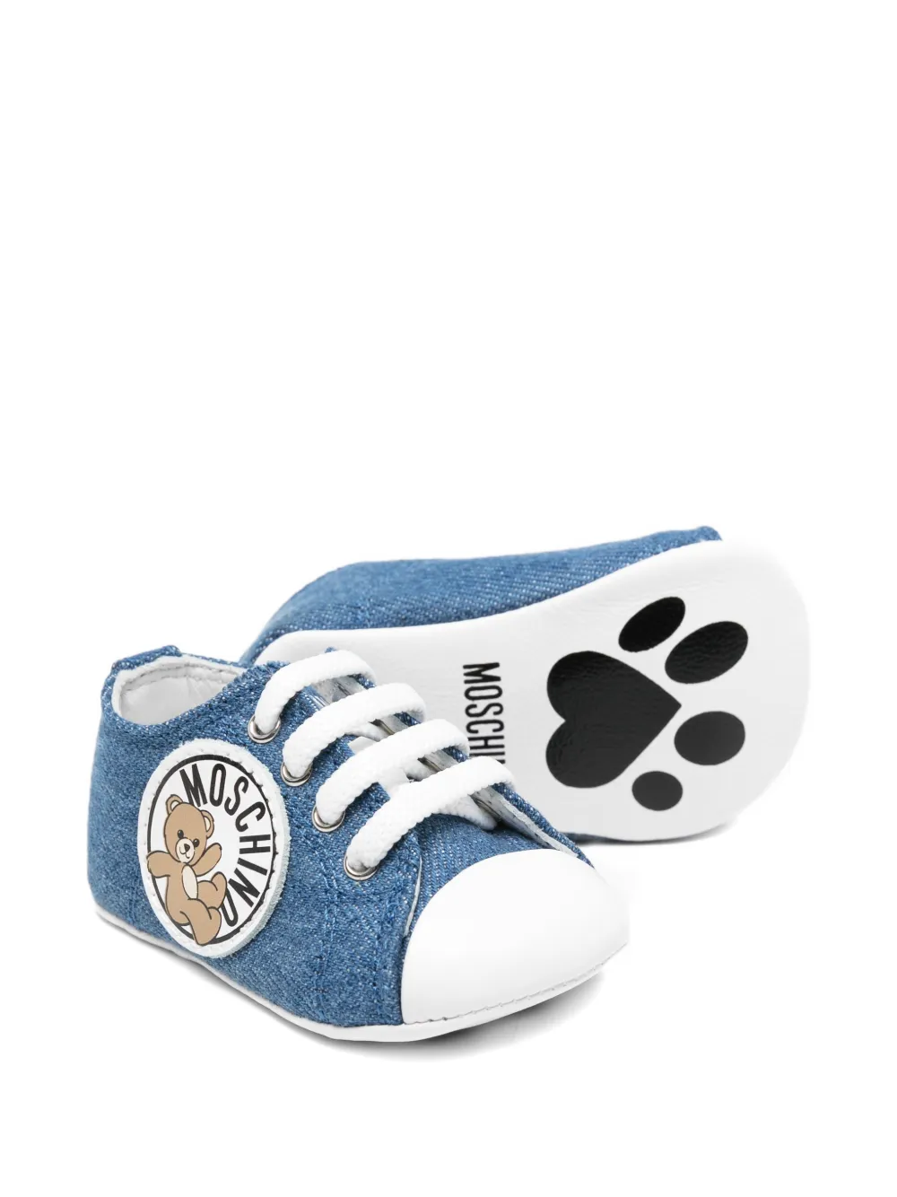 Moschino Kids blue sneakers Blauw