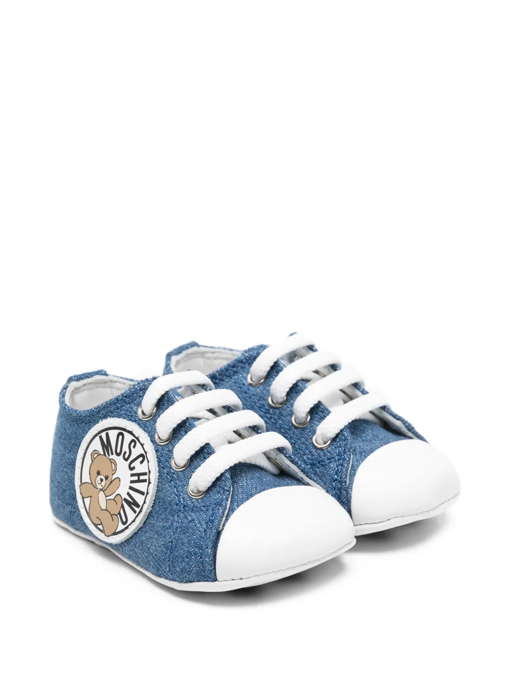 Moschino Kids blue sneakers Blauw
