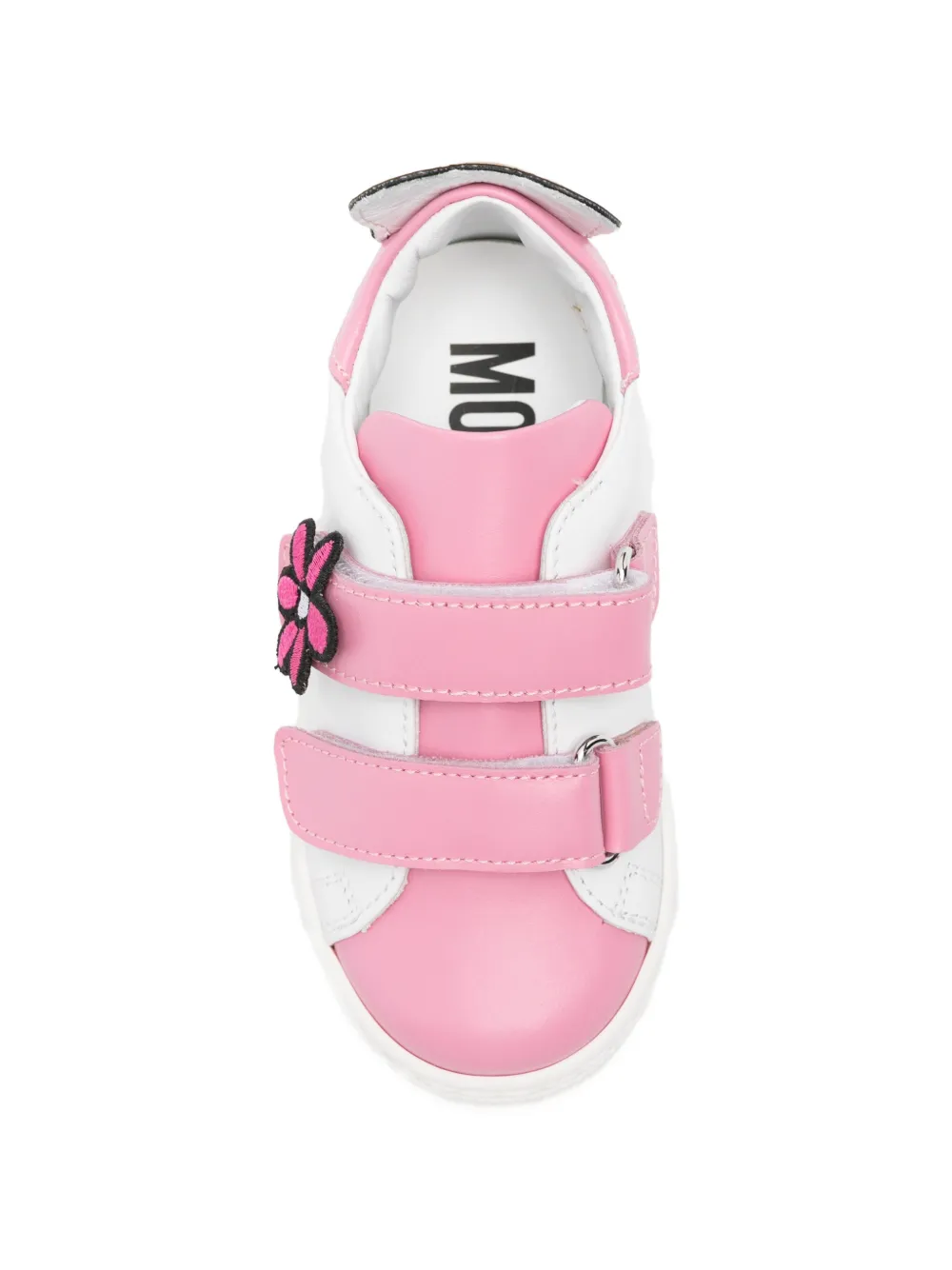 Moschino Kids flower-patch sneakers Wit