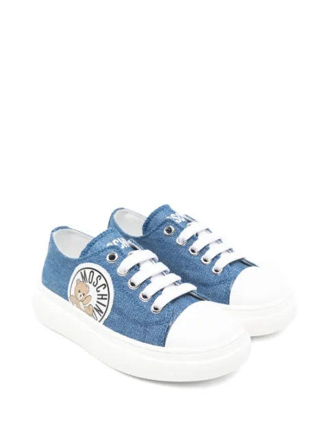 Moschino Kids zapatillas con aplique del logo