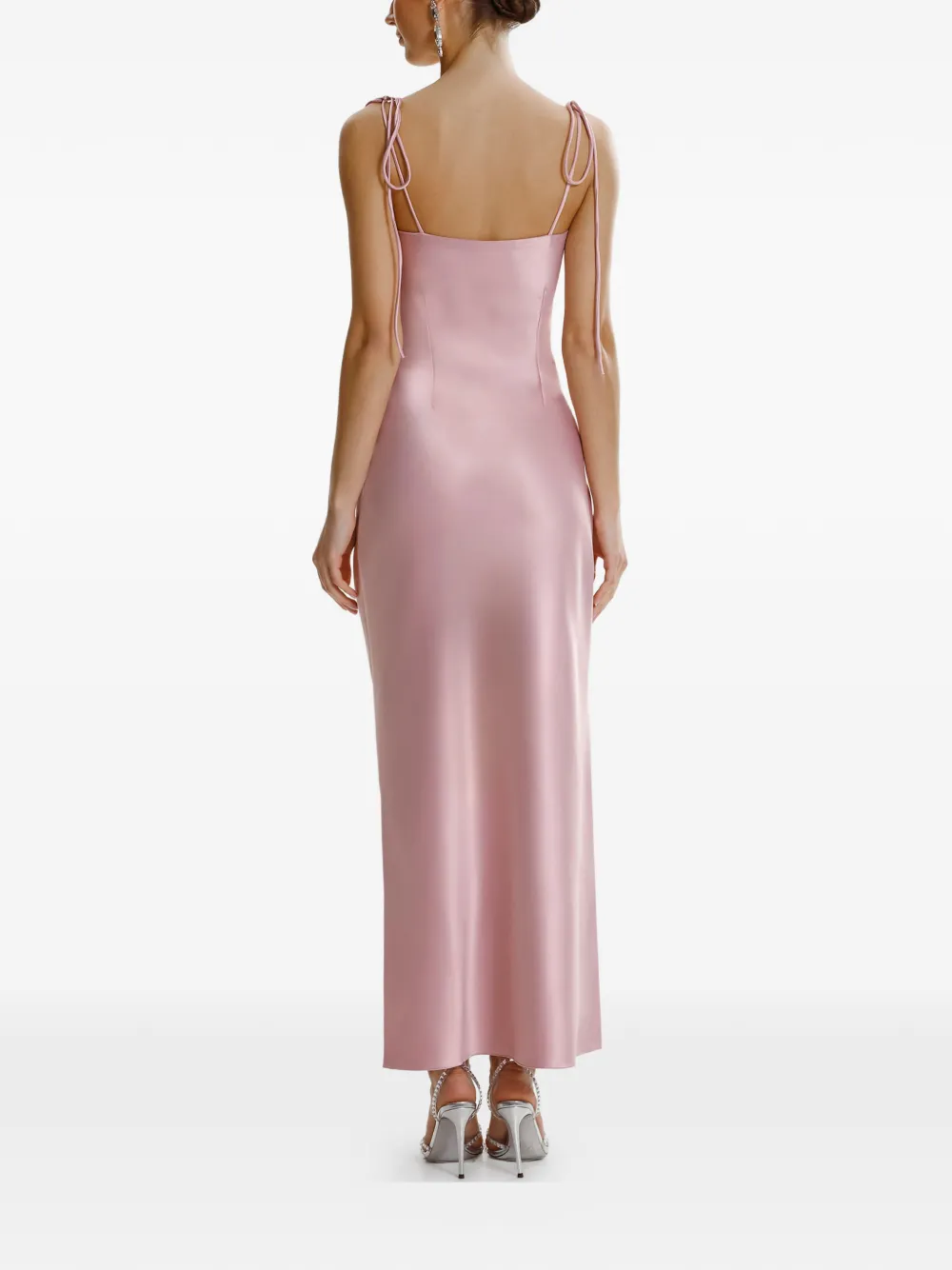 FRAMBOISE Darren midi-jurk met sweetheart-hals Roze