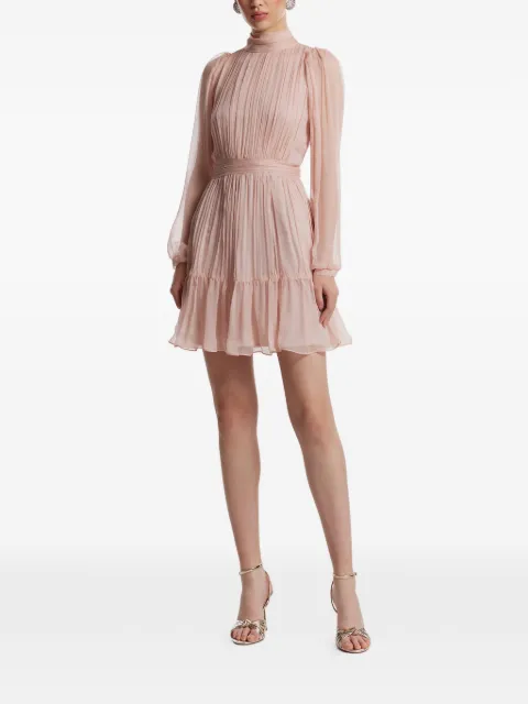 FRAMBOISE Alena ruffled silk mini dress