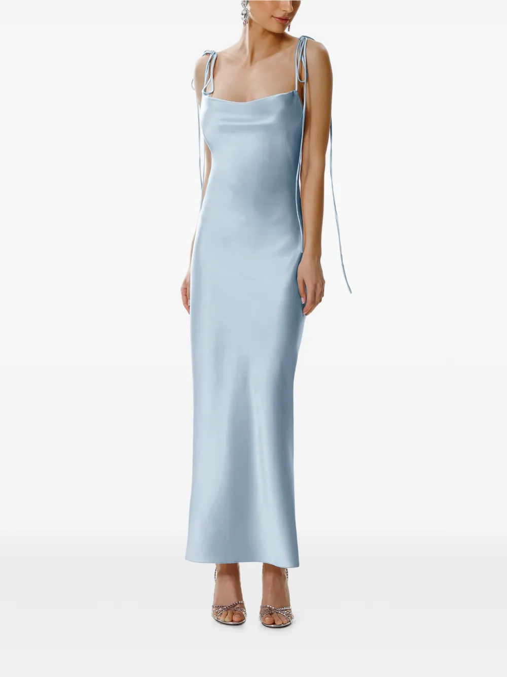 FRAMBOISE Jodie tie strap maxi dress - Blauw