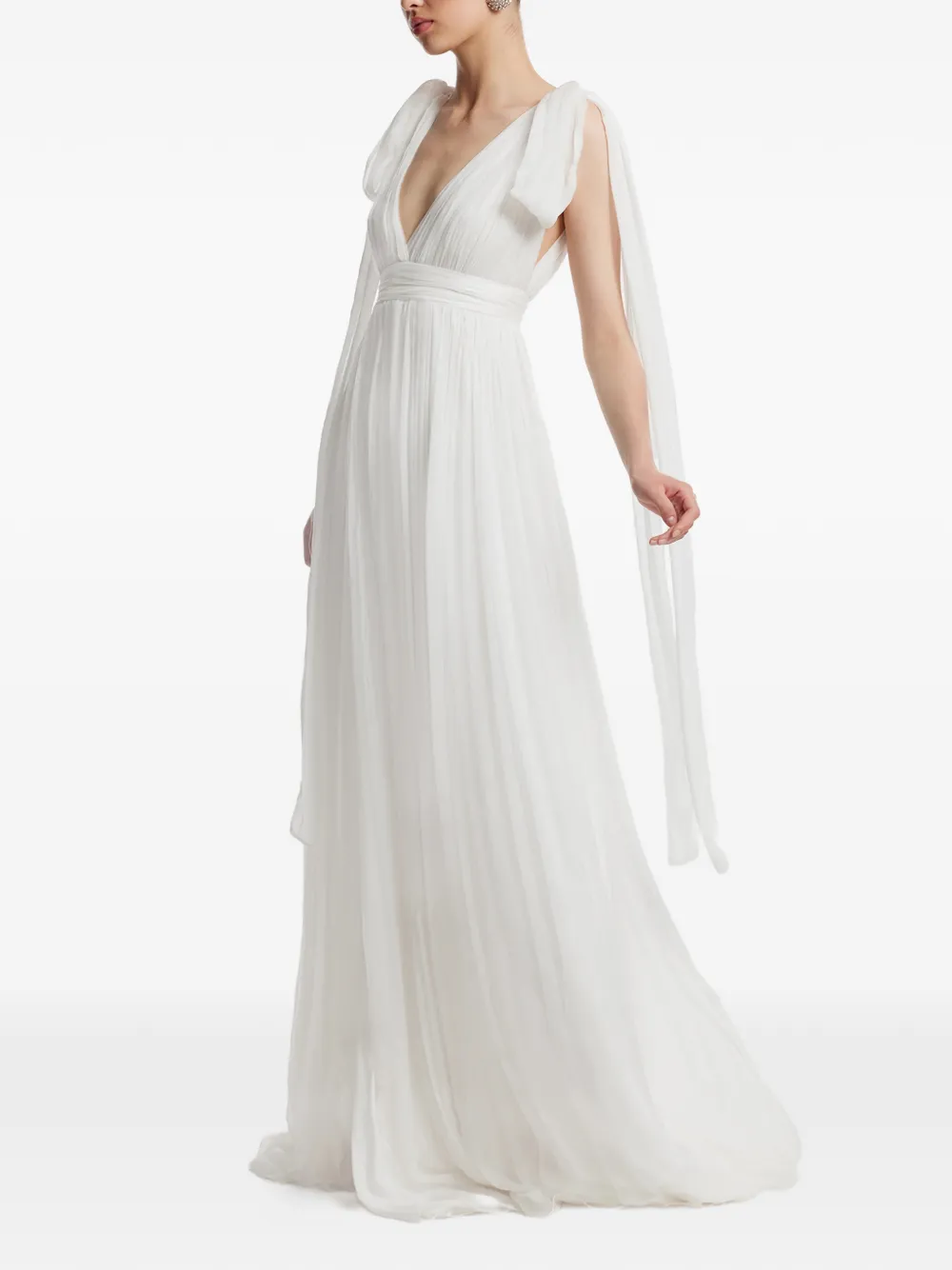 FRAMBOISE Savana V-neck maxi dress - Wit