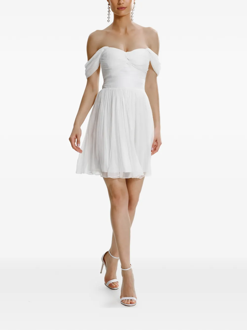 FRAMBOISE Khalesi off-the-shoulder mini dress - Bianco