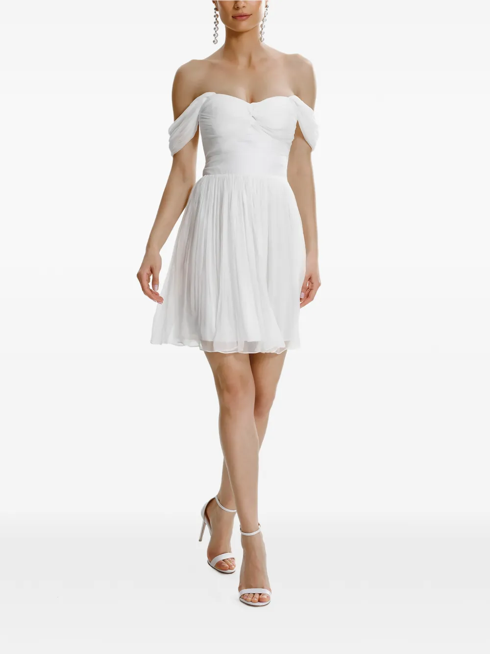 FRAMBOISE Khalesi off-the-shoulder mini dress - Bianco