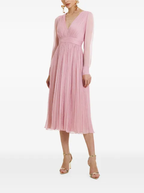 FRAMBOISE Vasquez long-sleeve silk midi dress