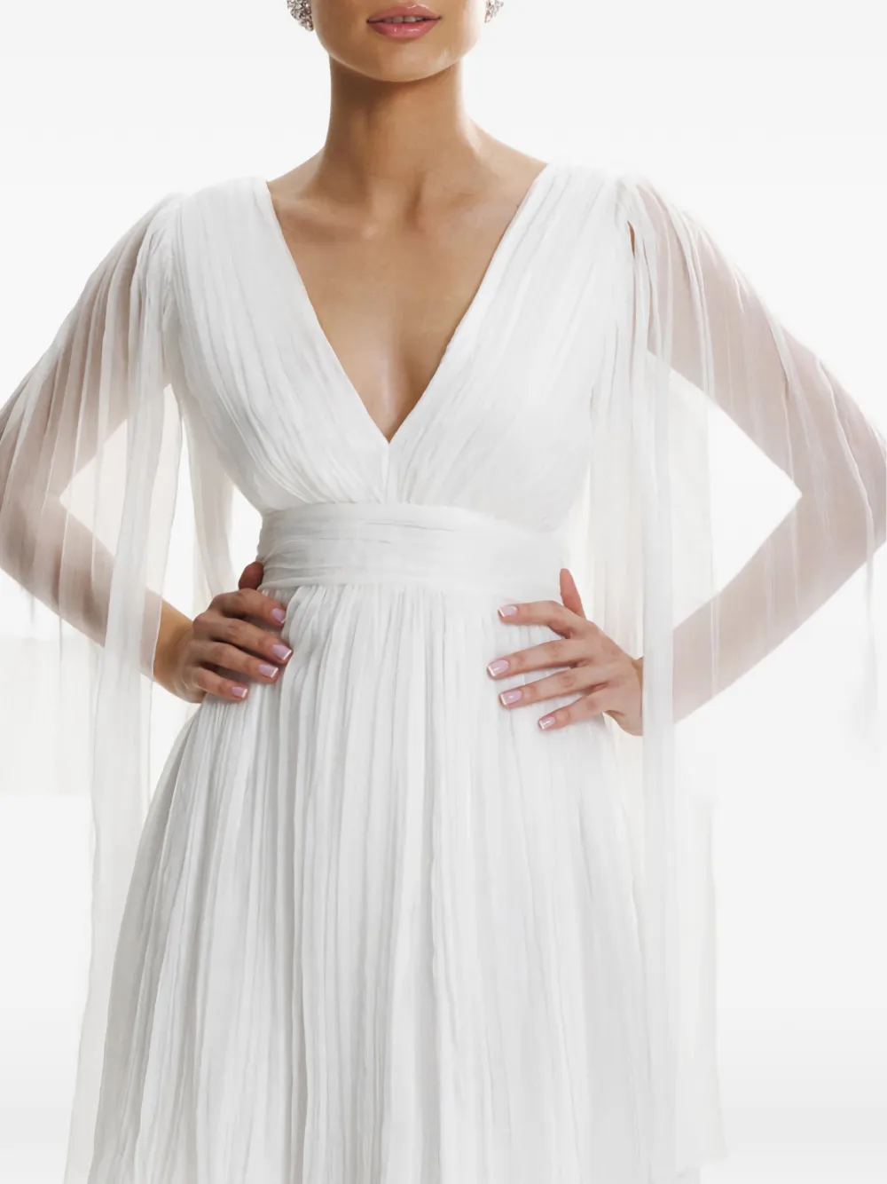 Palmer V-Neck Silk Mini Dress