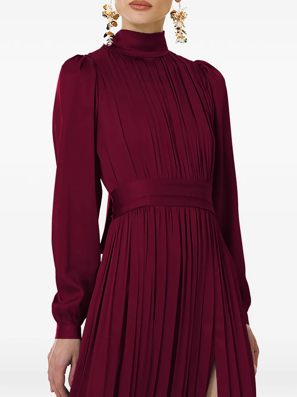 Otello Mock-Neck Midi Dress