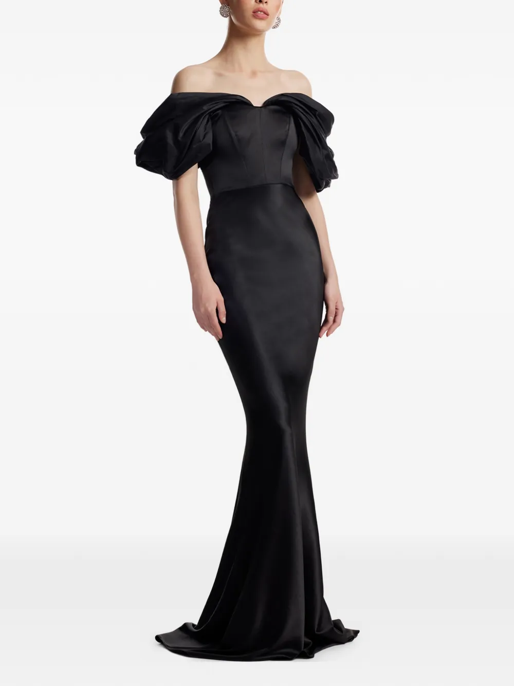 FRAMBOISE Kamari strapless maxi dress - Zwart