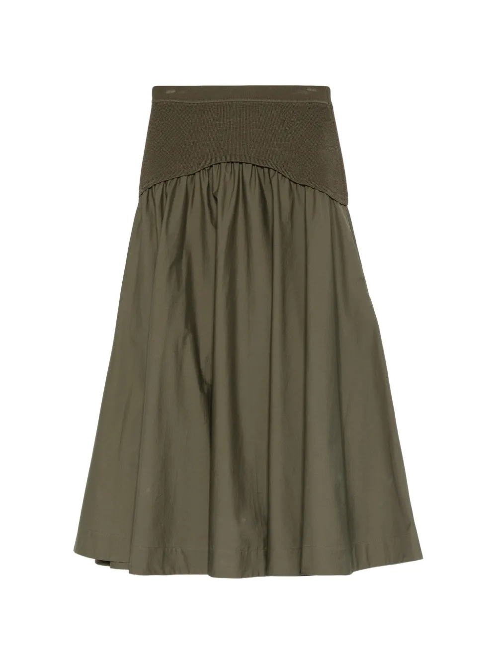 Simkhai knitted-panel midi skirt - Verde