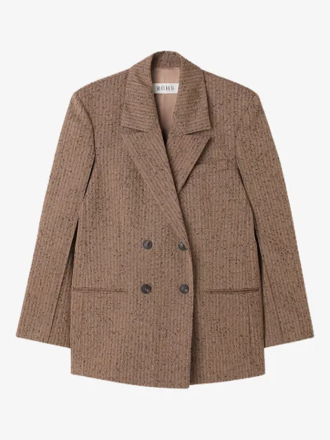 Róhe herringbone double-breasted blazer