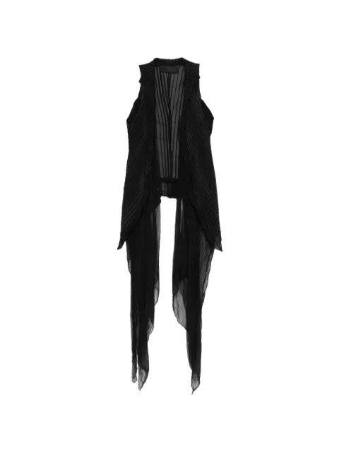Marc Le Bihan black sleeveless vest 