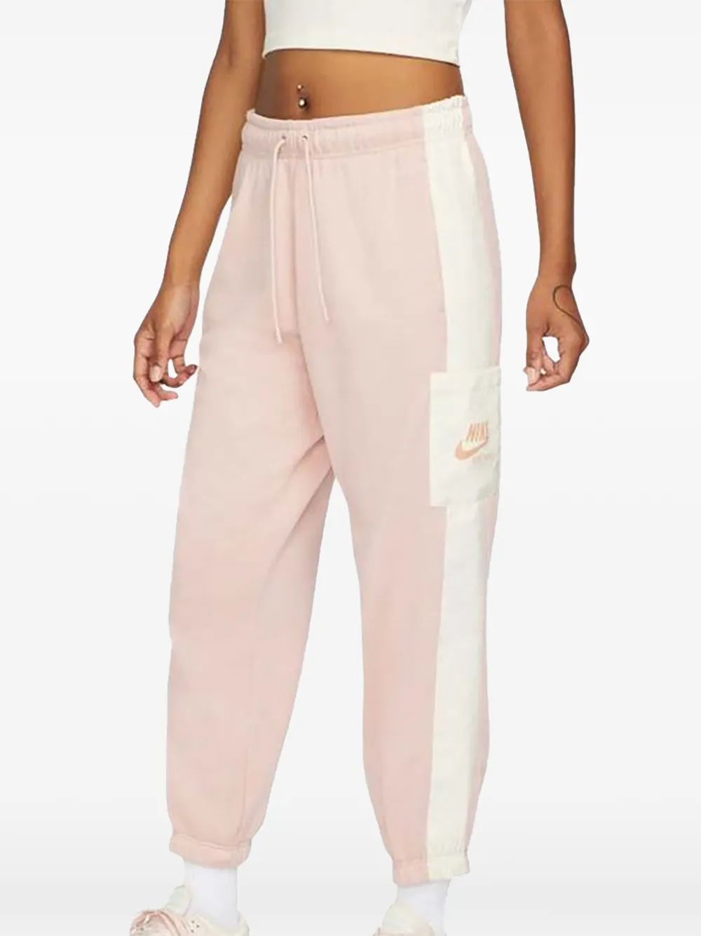 Nike Fleece colour-block track pants - Rosa