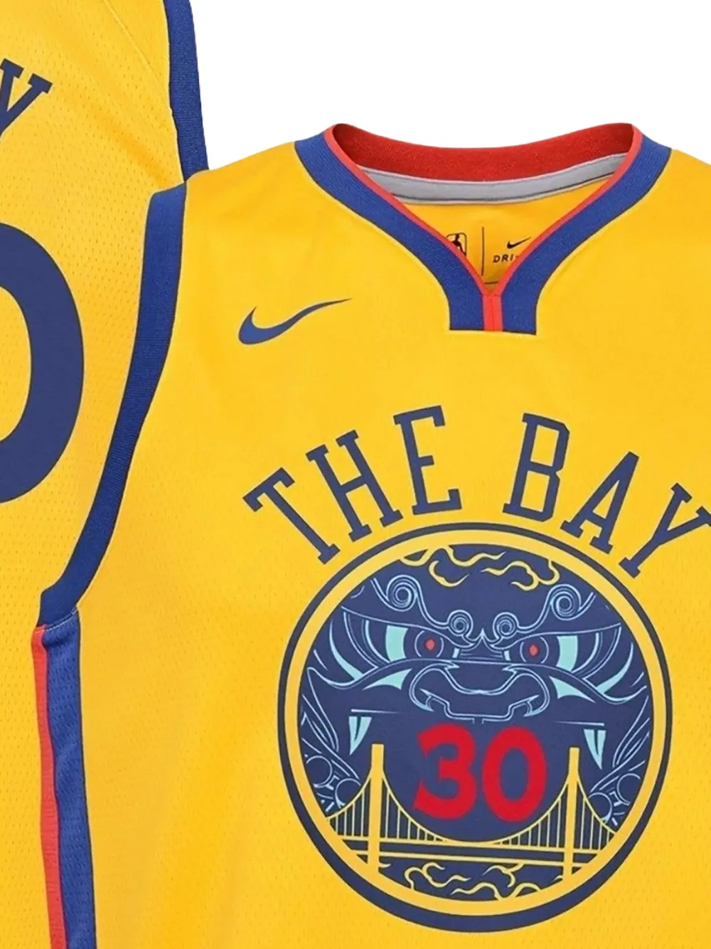 Nike x NBA Golden State Warriors Stephen Curry top met print Geel