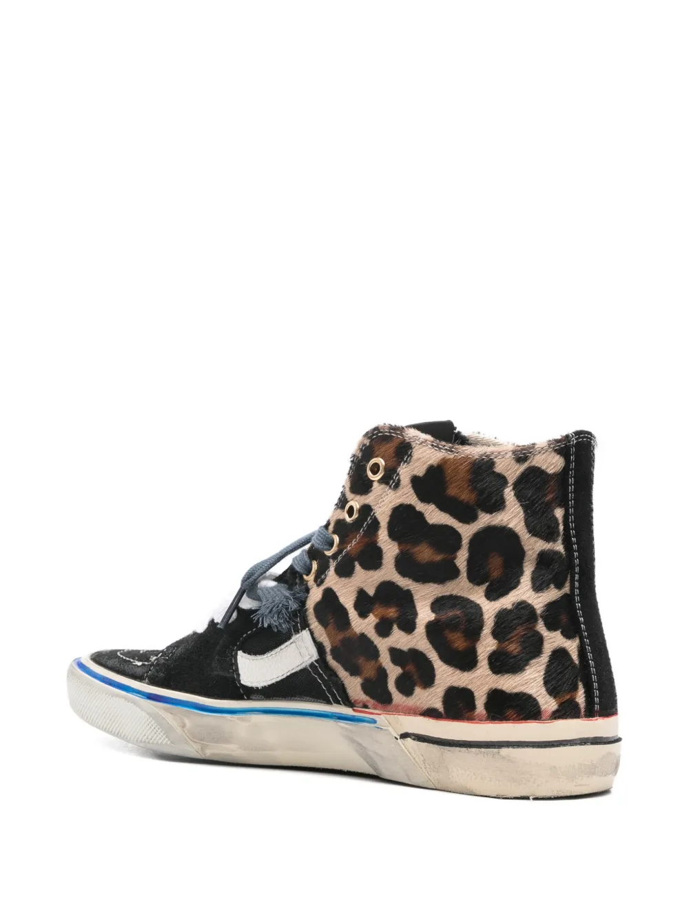  Paul Easterlin Caly Star Leopard High-top Sneakers - Black 