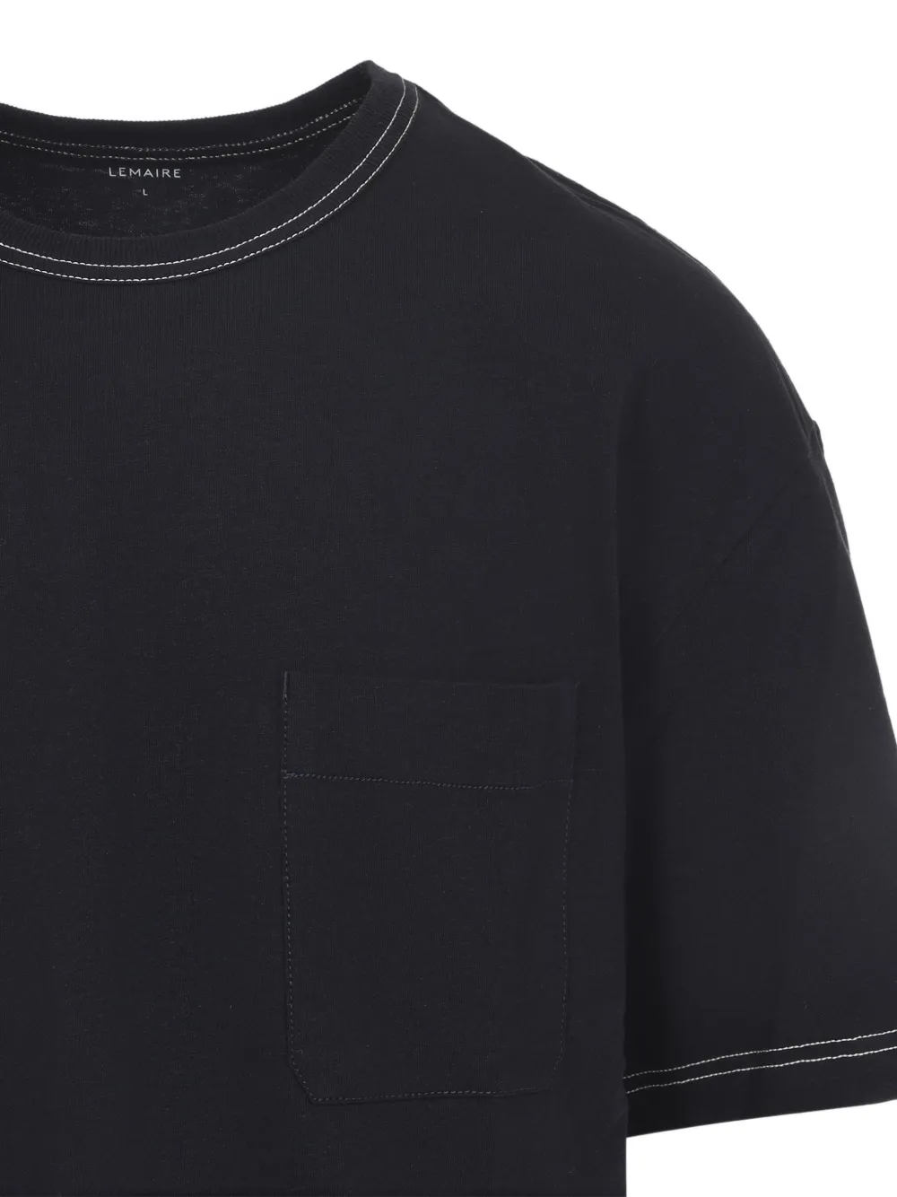 LEMAIRE T-shirt met borstzak Zwart