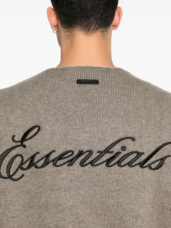 FEAR OF GOD ESSENTIALS Embroidered Sweater | Neutrals | FARFETCH