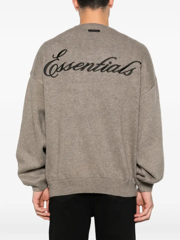 FEAR OF GOD ESSENTIALS Embroidered Sweater | Neutrals | FARFETCH