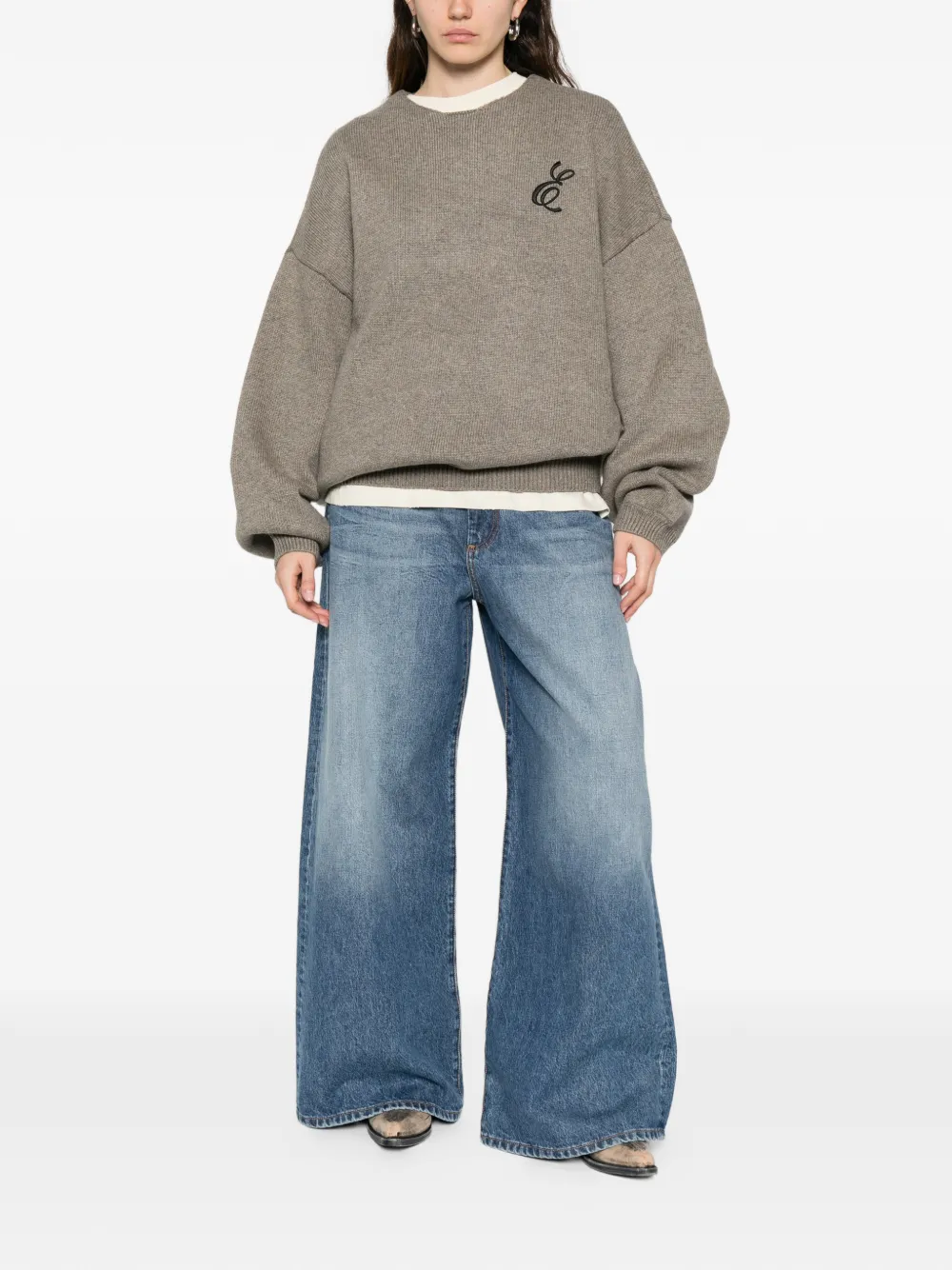  Fear Of God Essentials Embroidered Sweater - Neutrals 