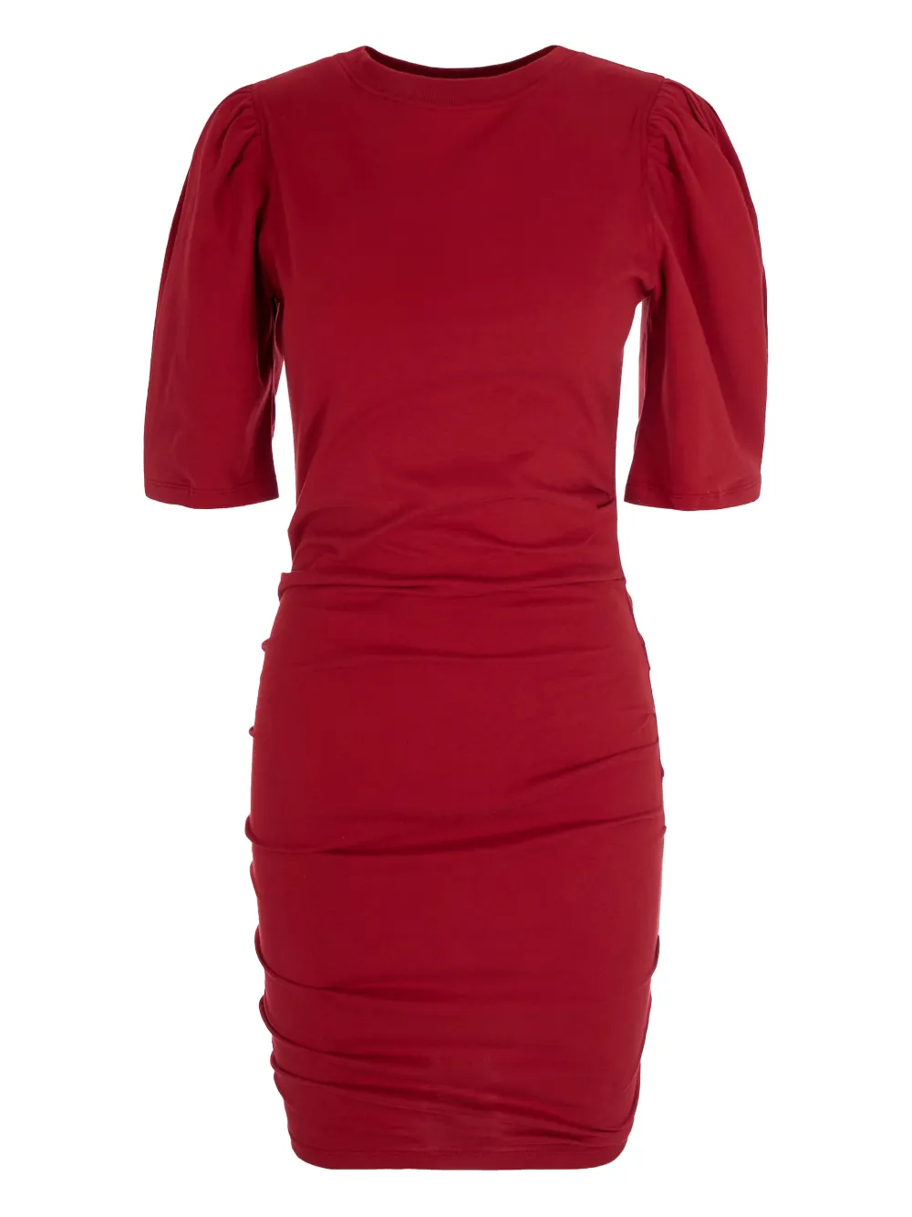 ISABEL MARANT ruched-sleeve dress - Red