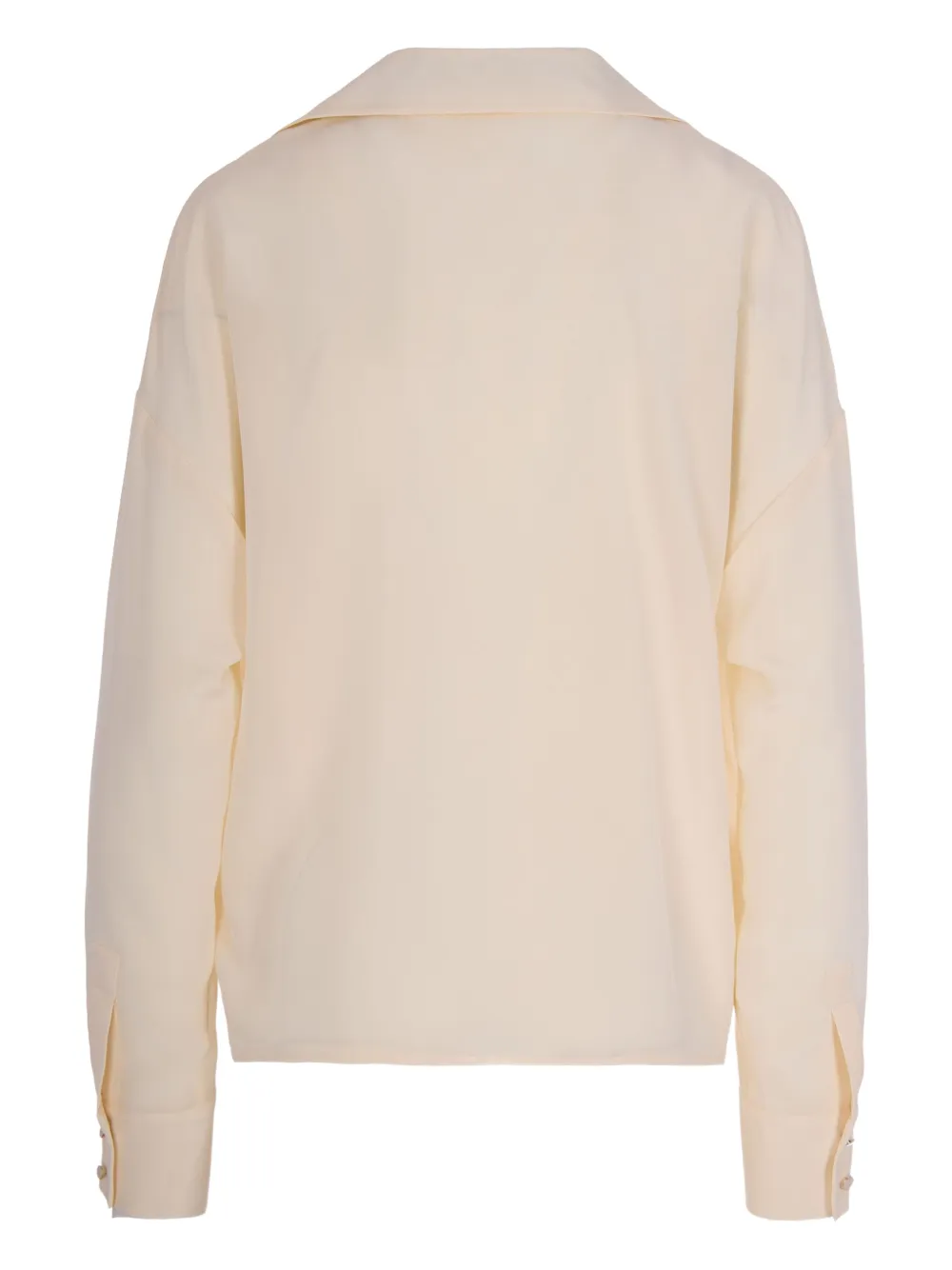 Max Mara bow-tie silk blouse - Beige