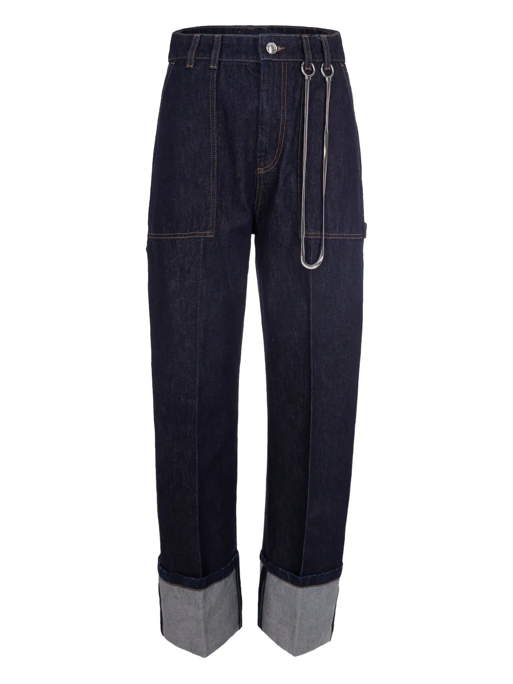 Sportmax ring-chain jeans - Blu