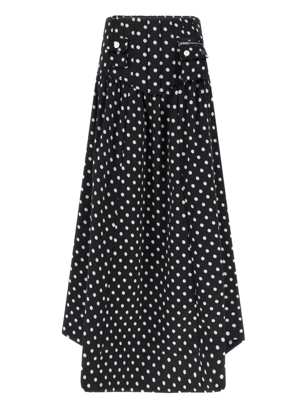 GANNI polka-dot skirt - Nero