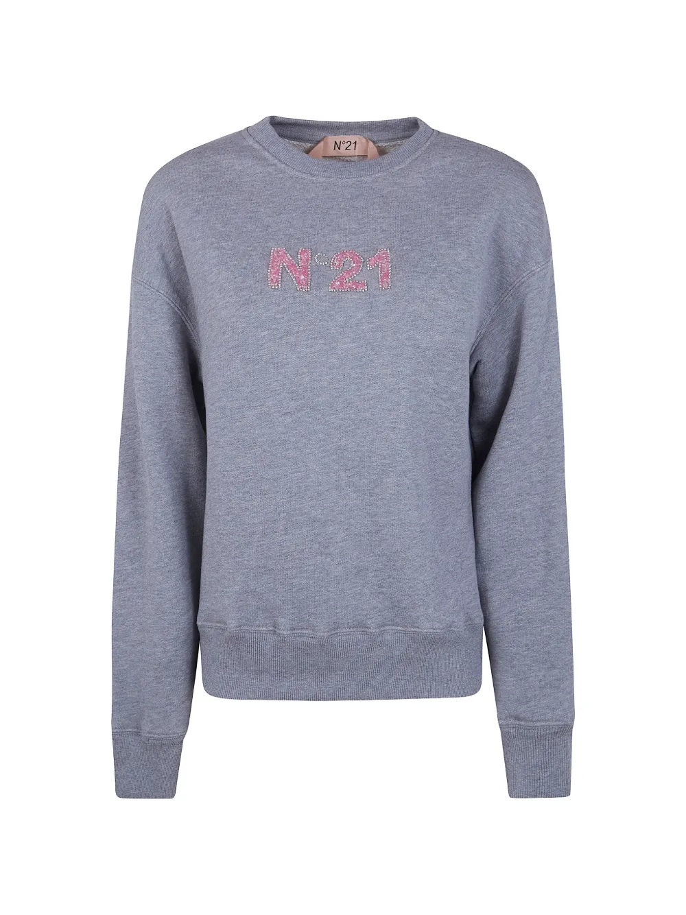 Nº21 crystal-embellished sweatshirt - Grigio