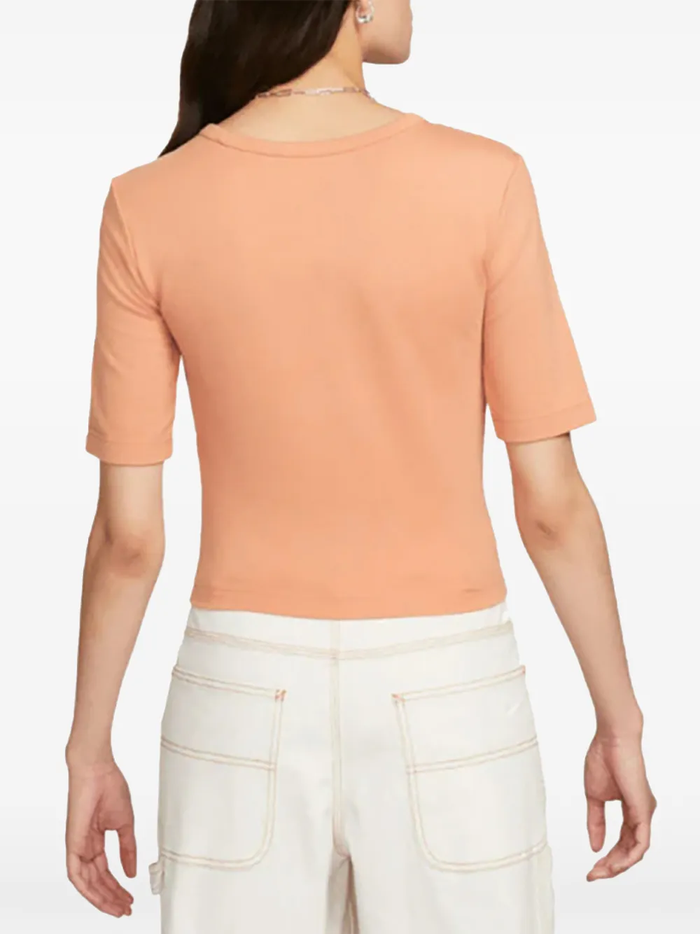 Nike NSW Essential T-shirt met uitgesneden logo Oranje