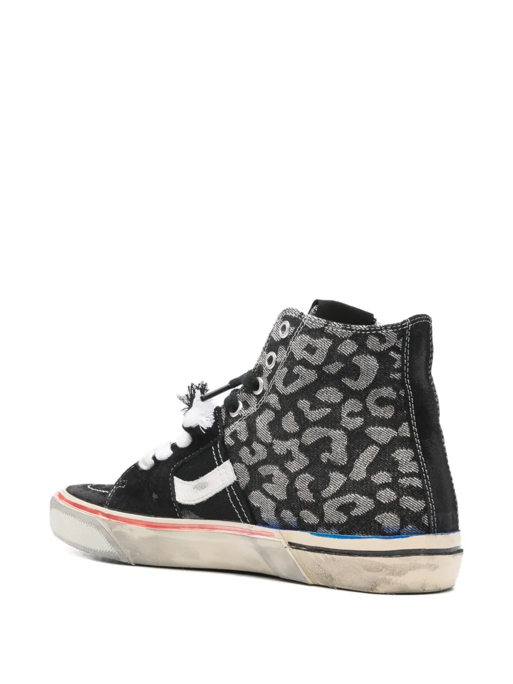  Paul Easterlin Caly Star Leopard High-top Sneakers - Black 