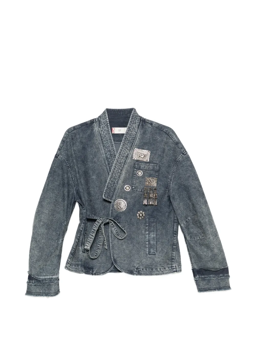 HUI MILANO Salice tie embellished jacket - Blu