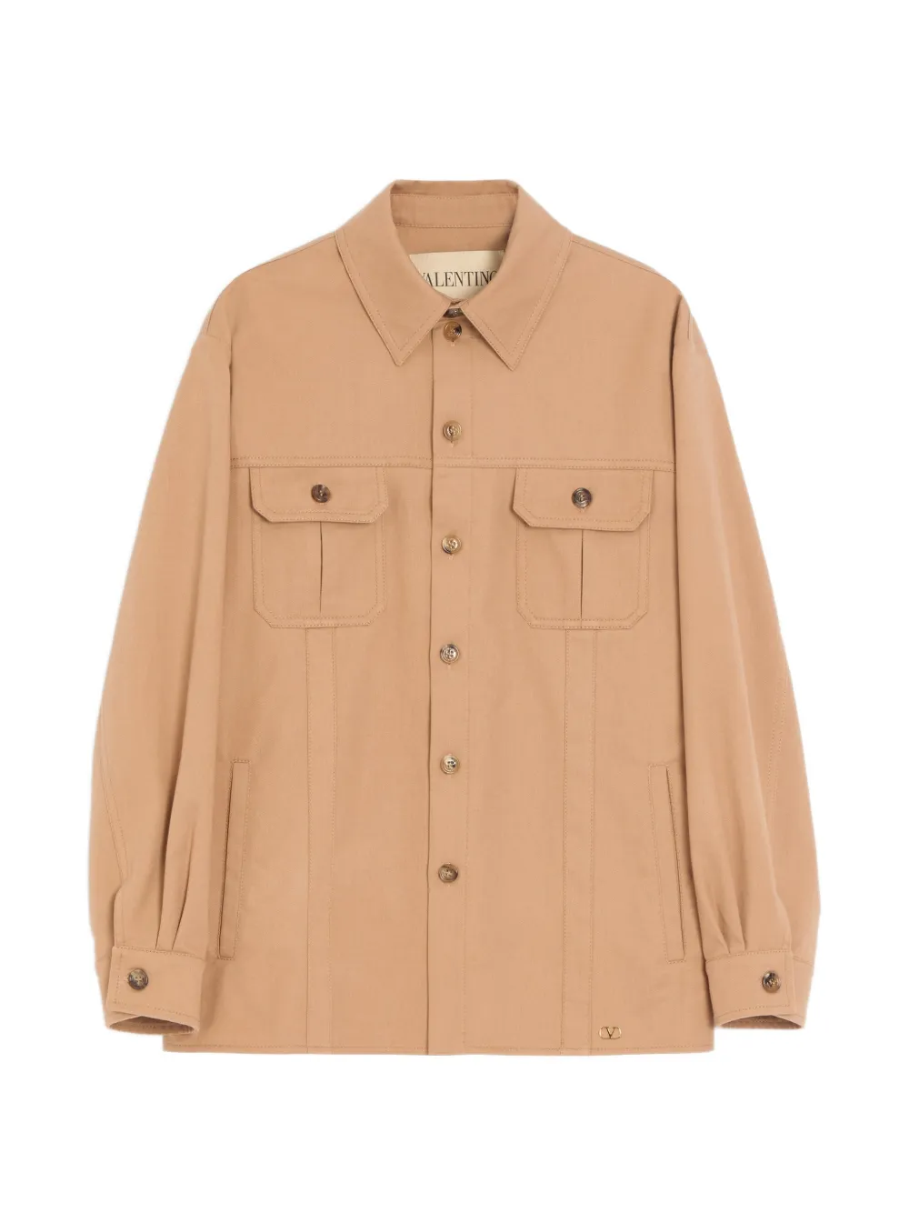 Valentino Garavani Giacca-camicia VLogo - Marrone