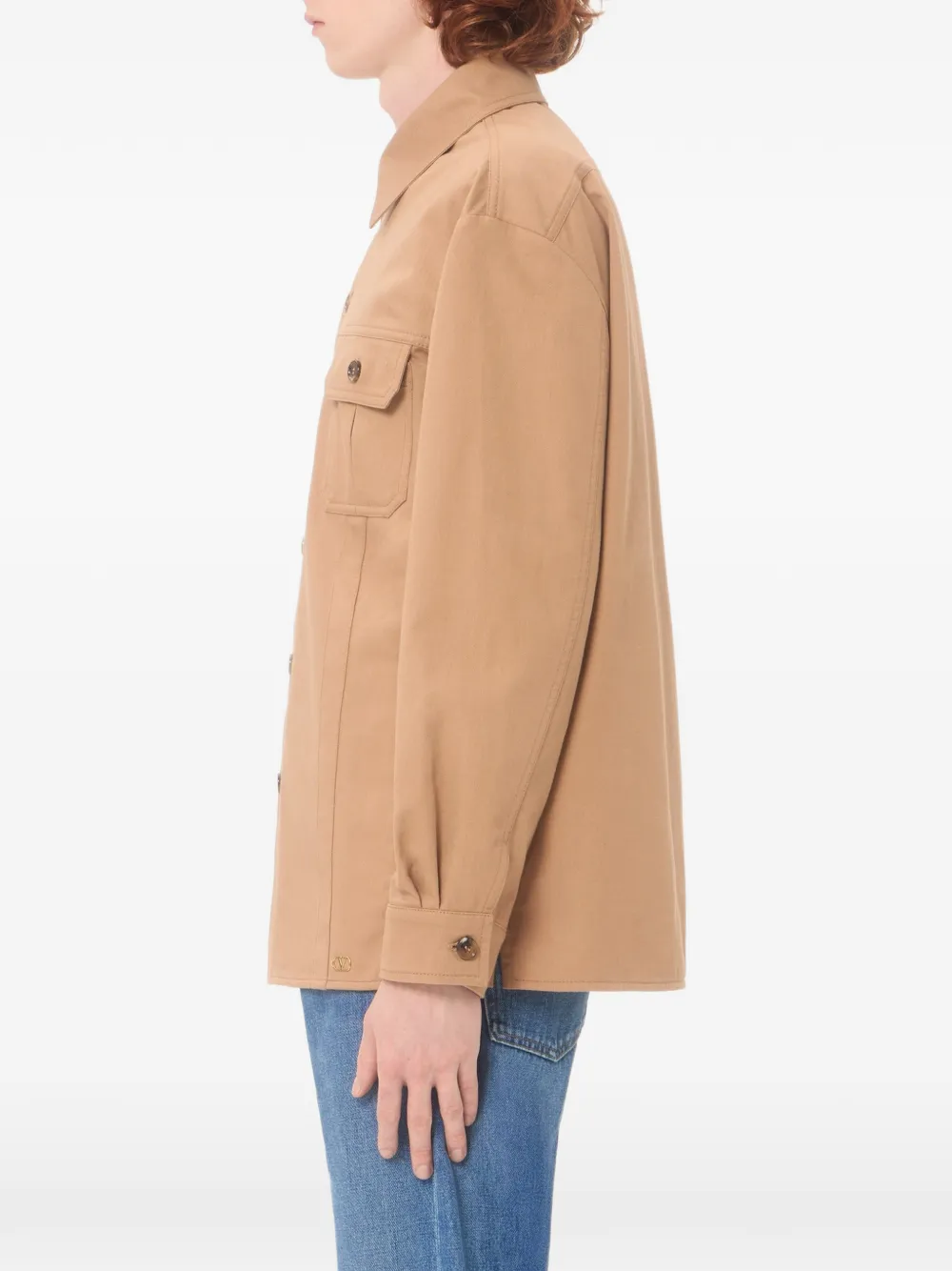 Valentino Garavani Katoenen shirtjack Bruin