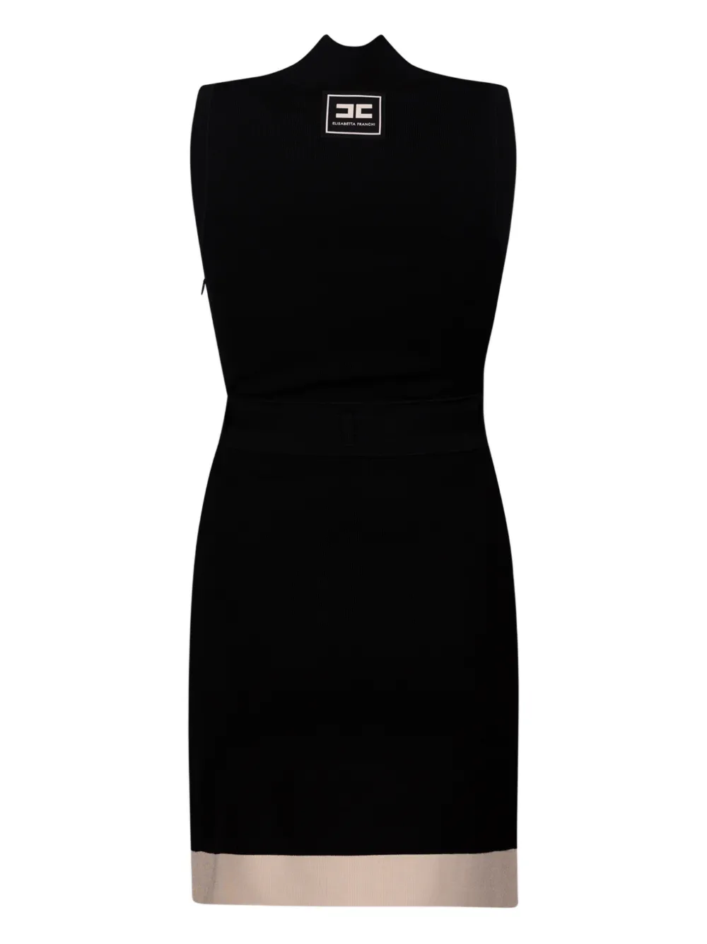 Elisabetta Franchi belted sleeveless mini dress - Zwart