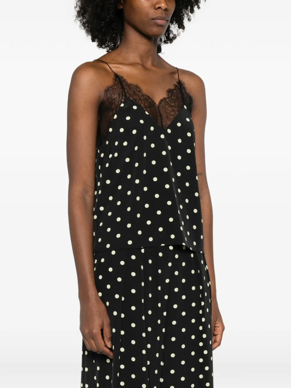 Layla Lace Polka-Dot Top