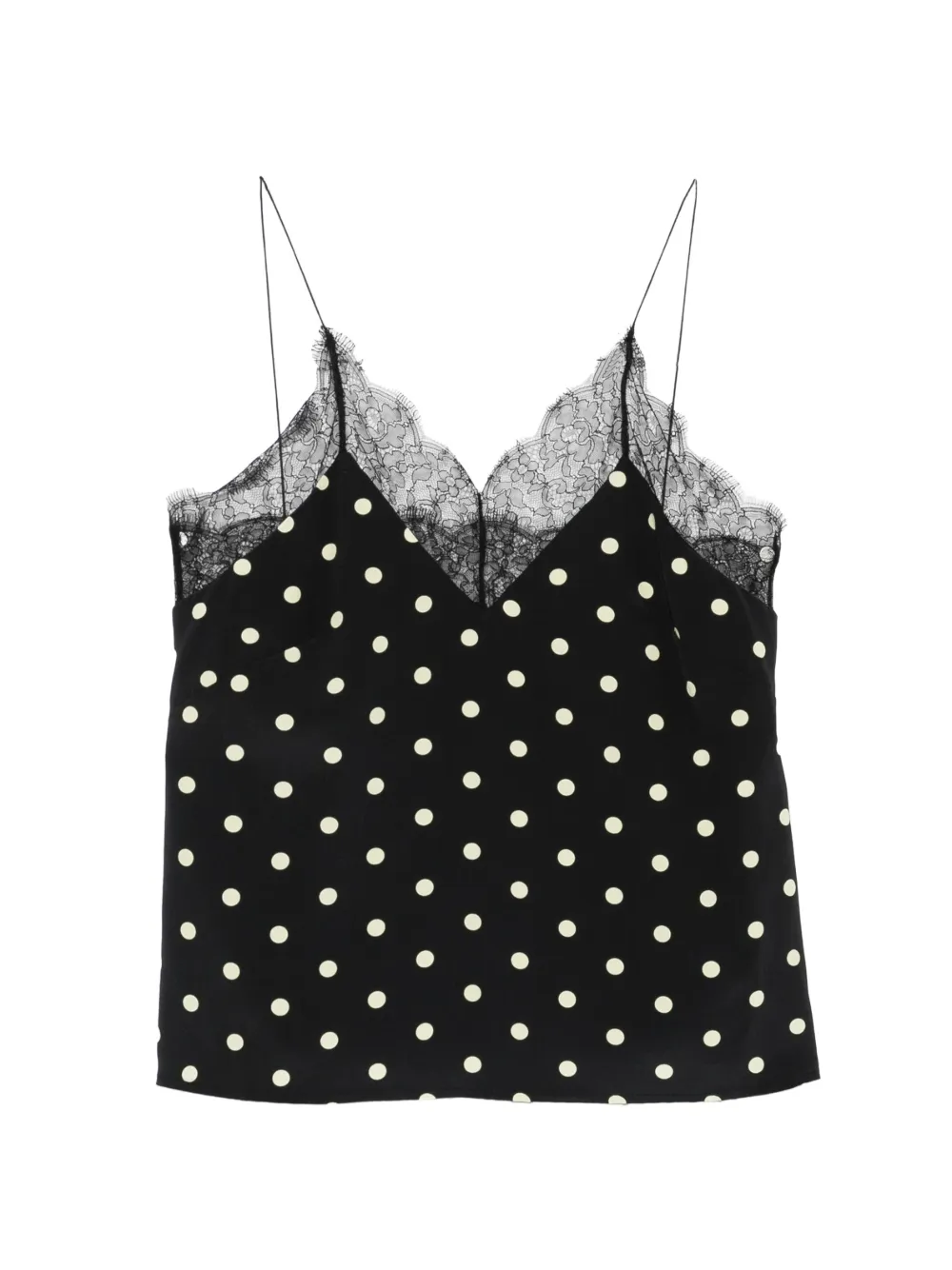 Françoise Layla lace polka-dot top - Nero