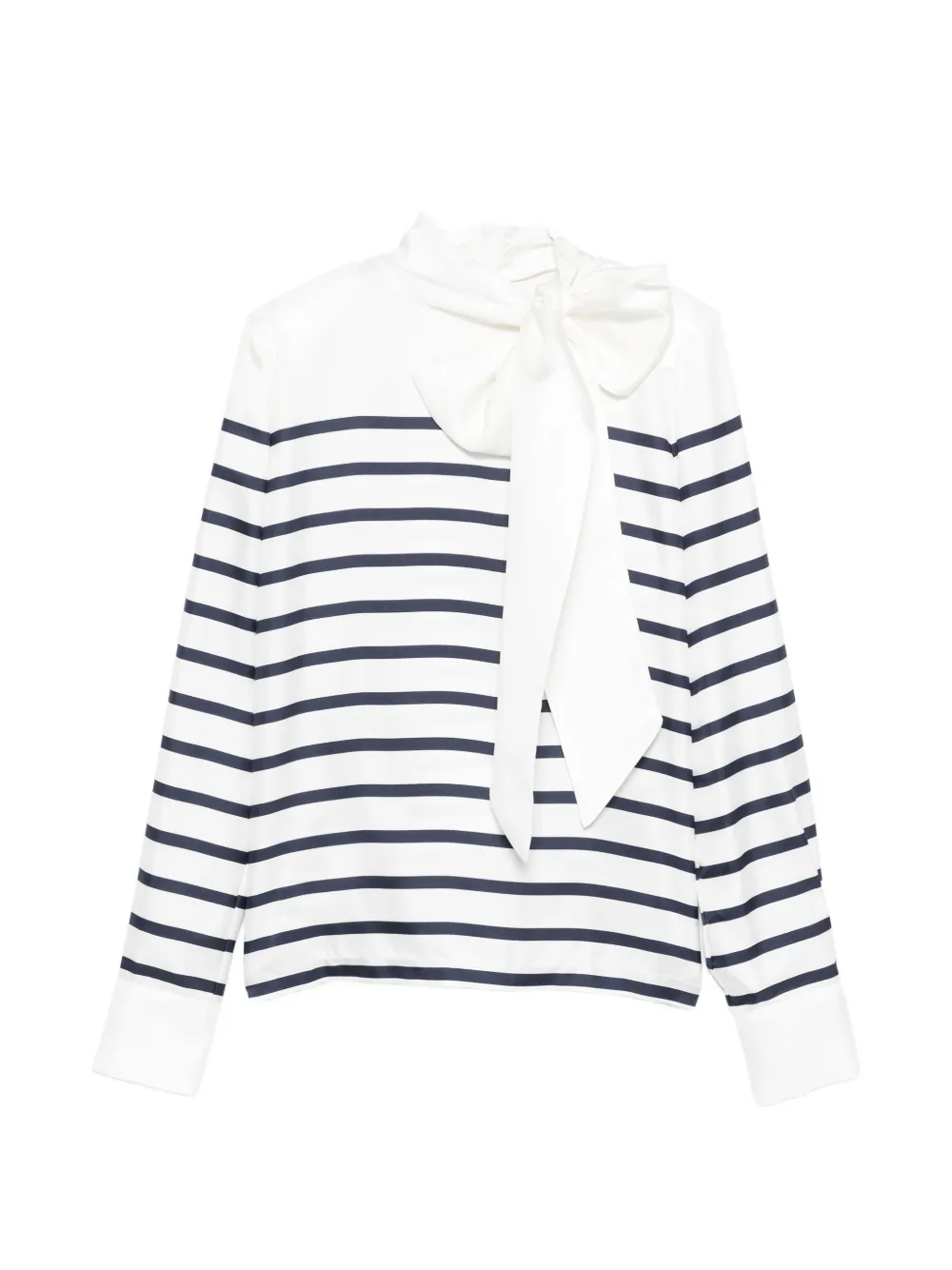 Françoise stripe bow blouse - Bianco