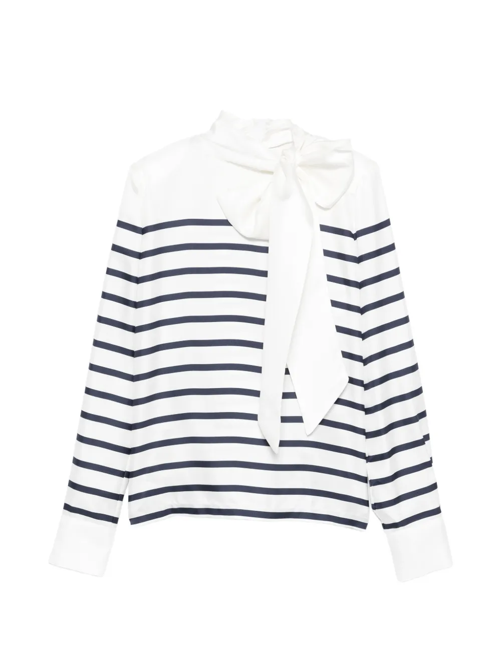 Françoise stripe bow blouse - Bianco