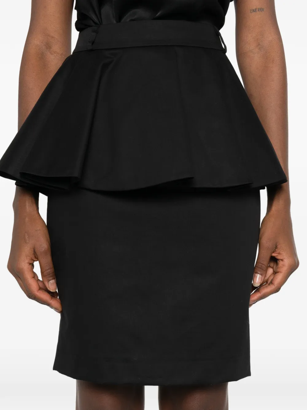 Françoise Peplum mini-rok Zwart